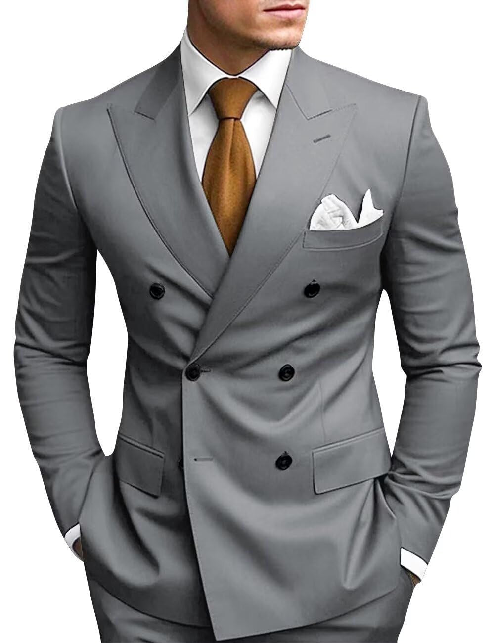 Silver gray suit