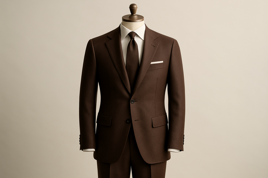 brown suit 