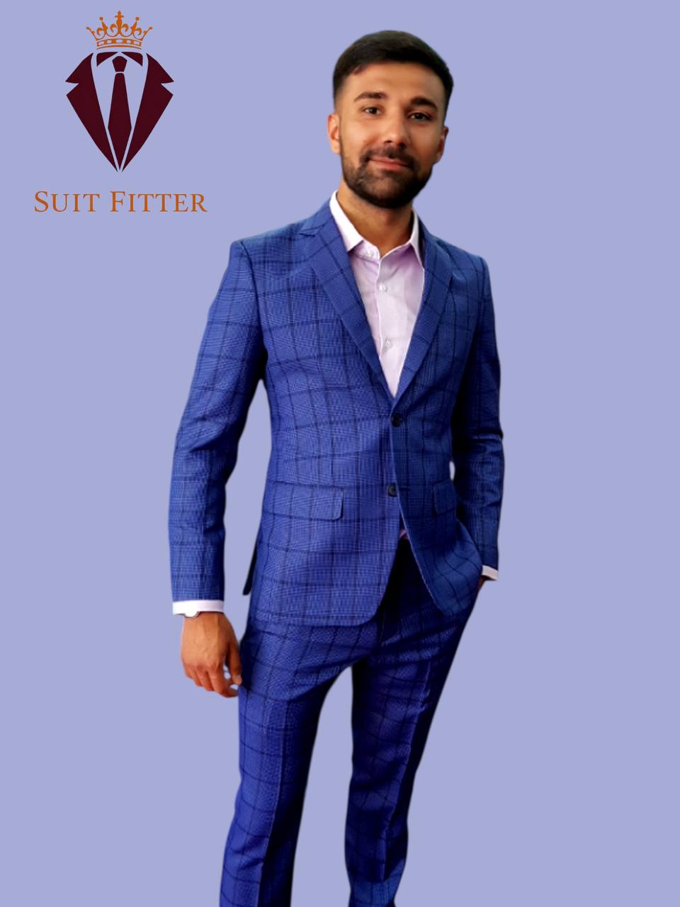 Windowpane Modern Fit Suit