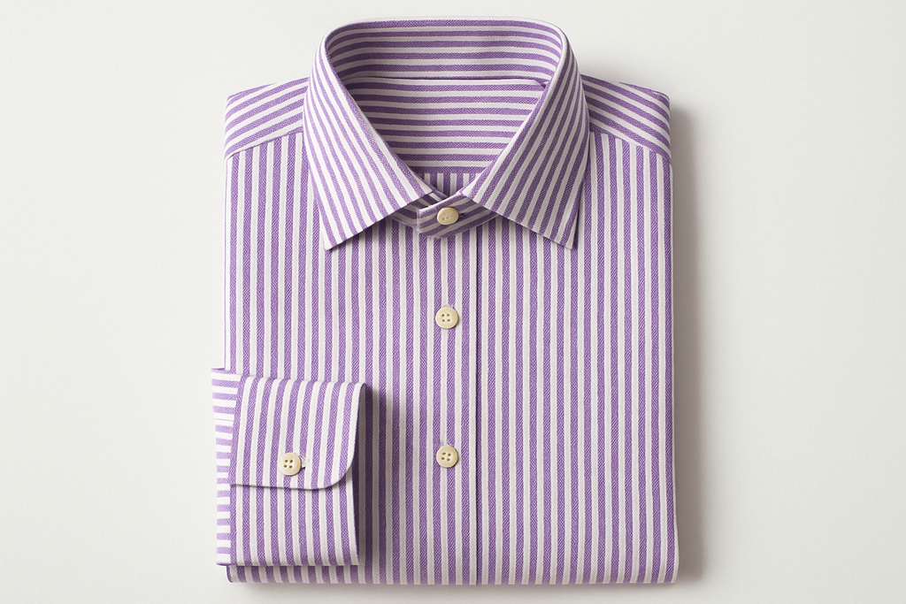 purple strip fold shirt 